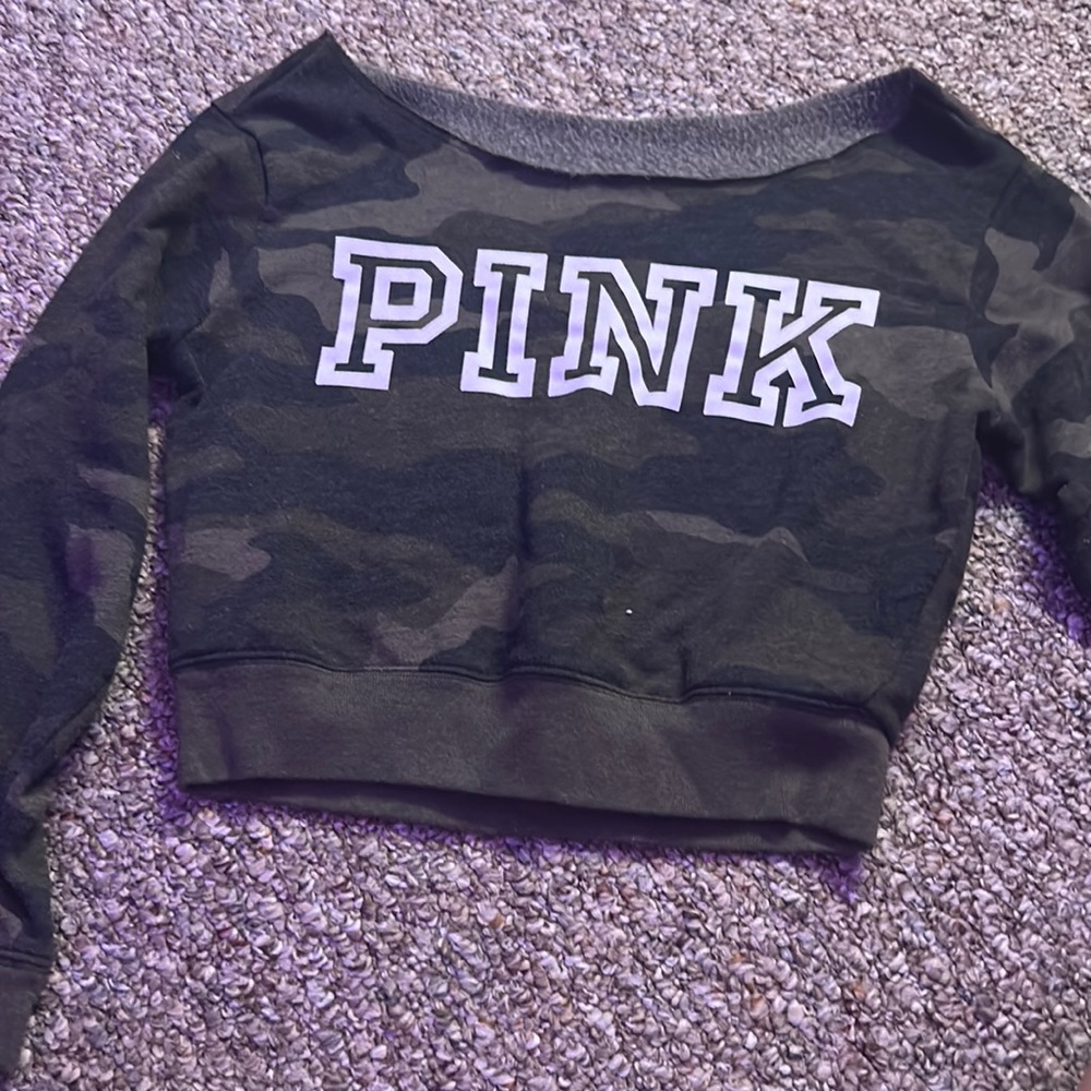 cropped off the shoulder pink sweater